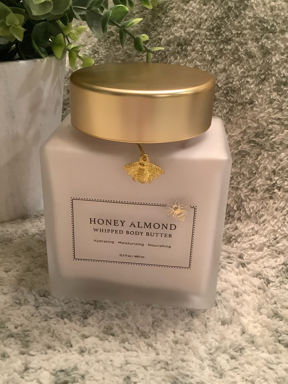 Honey Almond Scented Whipped Body Butter NWT 15.50oz XL glass jar - Picture 11 of 12